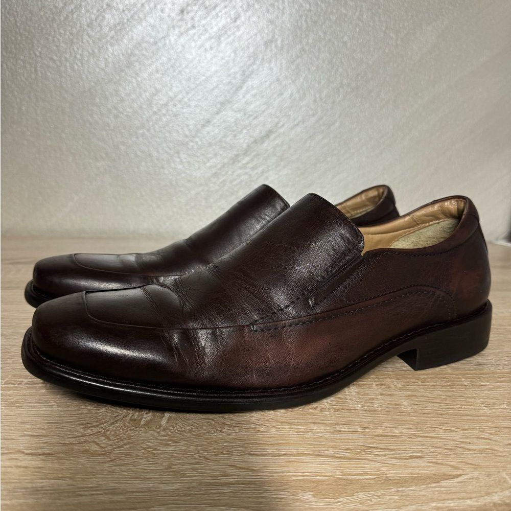 Johnston & Murphy Sheepskin Men’s 11.5M Brown Leather Loafers